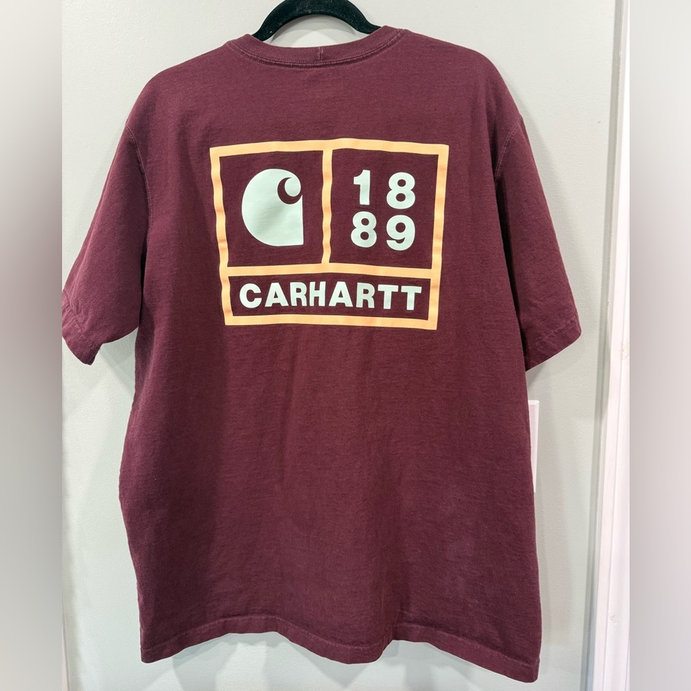 Carhartt Men's Burgundy Pocket T-Shirt
